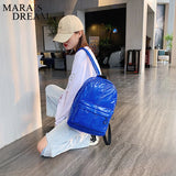 European Style Girls Schoolbag Quilted Padded Backpack
