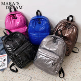 European Style Girls Schoolbag Quilted Padded Backpack