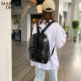 European Style Girls Schoolbag Quilted Padded Backpack