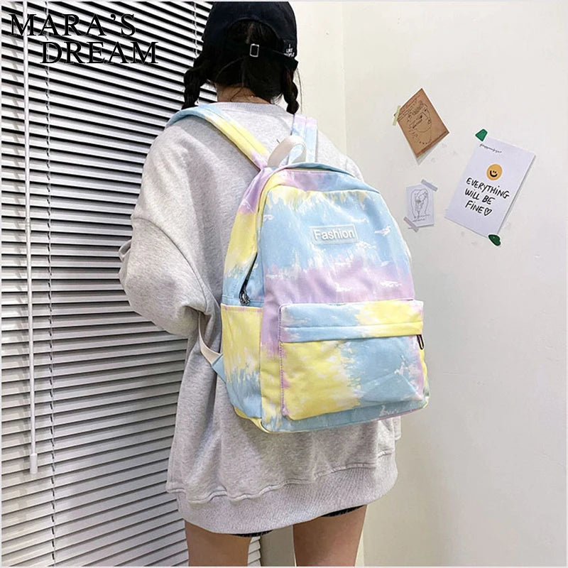 Mara's Dream Colorful Pattern Shoulder Bag for Teenager Girls Nylon Backpack