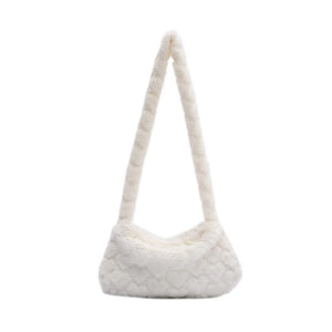 Mara's Dream Faux Fur Shoulder Bag Soft Plush Lady Handbag