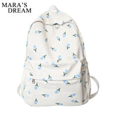 Mara's Dream Floral Backpack Schoolbag Girls Student Waterproof Teenager Travel
