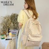 Mara's Dream Floral Backpack Schoolbag Girls Student Waterproof Teenager Travel