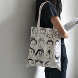 Mara's Dream Korea Ulzzang Big bear pattern Female Shopping Canvas Tote