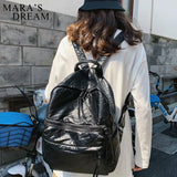 Mara's Dream Lady Waterproof Backpack Female Bag Travel Book Solid Backpack