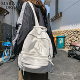 Mara's Dream Lady Waterproof Backpack Female Bag Travel Book Solid Backpack