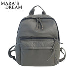 Mara's Dream Lady Waterproof Backpack Female Bag Travel Book Solid Backpack