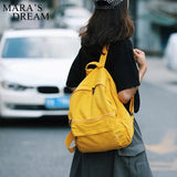 Mara's Dream Canvas Women Backpack Large Capacity Solid Back Bag