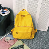 Mara's Dream Canvas Women Backpack Large Capacity Solid Back Bag