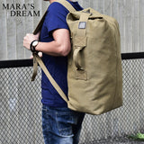 Mara's Dream Large Travel Military Backpack Canvas Shoulder Sports Bag