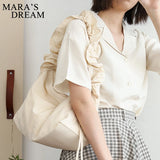 Mara's Dream Nylon Shoulder Bag Women Casual Shopper Bag High Literary Style