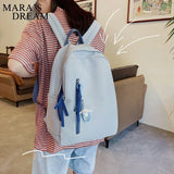 Mara's Dream Women Backpack Large Capacity Nylon Shoulder Solid Bag