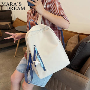 Mara's Dream Women Backpack Large Capacity Nylon Shoulder Solid Bag
