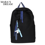 Mara's Dream Women Backpack Large Capacity Nylon Shoulder Solid Bag