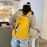 Mara's Dream Women Backpack Large Capacity Nylon Shoulder Solid Bag