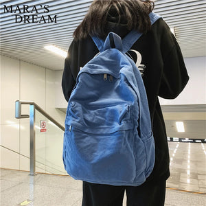 Mara's Dream Women School Bags Canvas Teenager Backpack Daypack