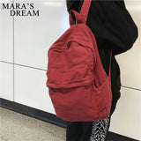 Mara's Dream Women School Bags Canvas Teenager Backpack Daypack