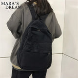 Mara's Dream Women School Bags Canvas Teenager Backpack Daypack
