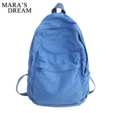 Mara's Dream Women School Bags Canvas Teenager Backpack Daypack