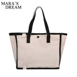 Mara's Dream Women Canvas Tote Bag High-capacity Shopping Commuter