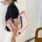 Mara's Dream Women Canvas Tote Bag High-capacity Shopping Commuter
