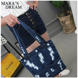 Mara's Dream Women Denim Bag Large Capacity Cowboy Handbag Durable Eco-Friendly
