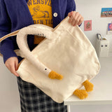 Mara's Dream Women Shoulder Bags Plush Big Goose Tote Wrist Bags Soft Handbag...