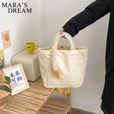 Mara's Dream Women Shoulder Bags Plush Big Goose Tote Wrist Bags Soft Handbag...