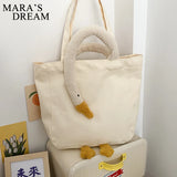 Mara's Dream Women Shoulder Bags Plush Big Goose Tote Wrist Bags Soft Handbag...