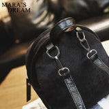 Mara's Dream Women Velvet Backpack Schoolbag Travel Shoulder Bag Mini Backpack