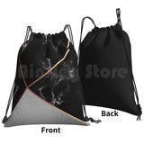Marble Pattern Backpack Drawstring Gym Bag Geometric Colorful Abstract Graphics