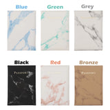 Marble Pattern Passport Cover PU Leather Unisex Women Travel Passport Holder