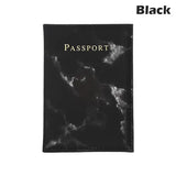 Marble Pattern Passport Cover PU Leather Unisex Women Travel Passport Holder