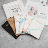 Marble Passport Case PU Leather Protective Mezzanine Travel ID Cover