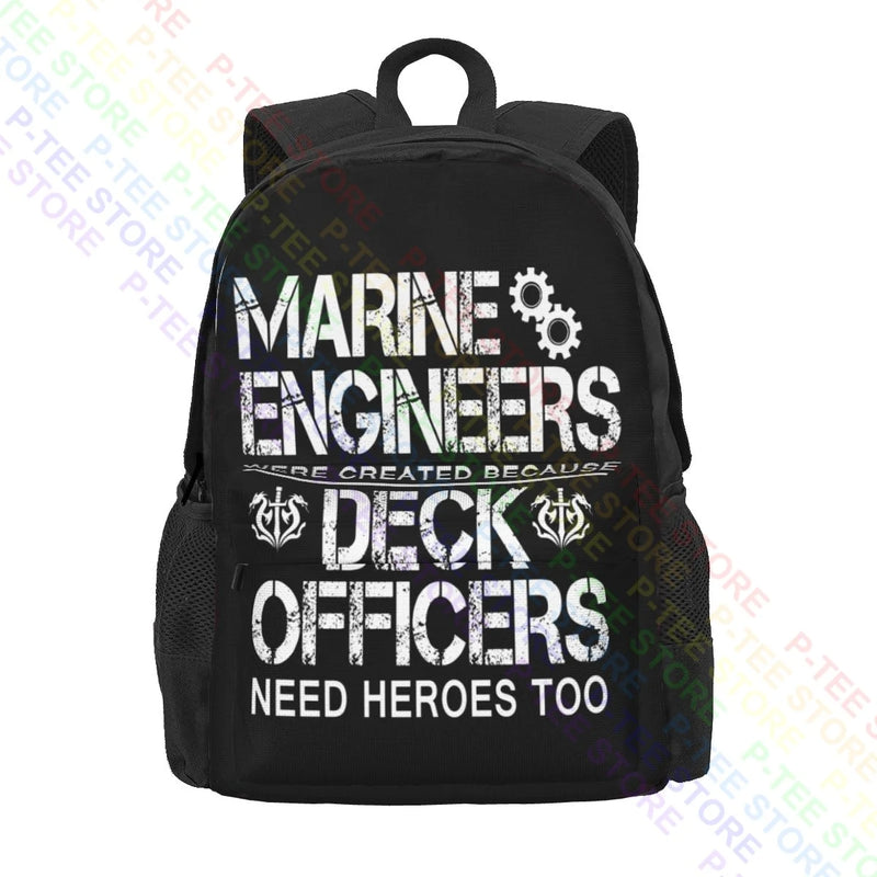 Marine Engineer Heroes Tshirt Large Capacity Backpack
