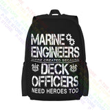 Marine Engineer Heroes Tshirt Large Capacity Backpack