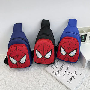 Cartoon Spider-Man Chest Bag Messenger Bag Children's Canvas Backpack