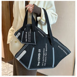 Canvas Shoulder Bag for Ladies Money Storage Tote Bag Small Size