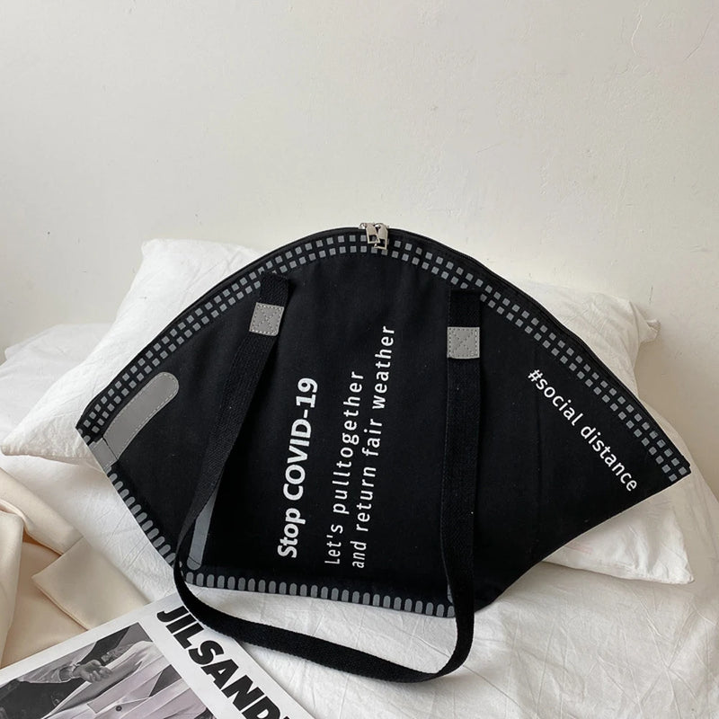 Canvas Shoulder Bag for Ladies Money Storage Tote Bag Small Size