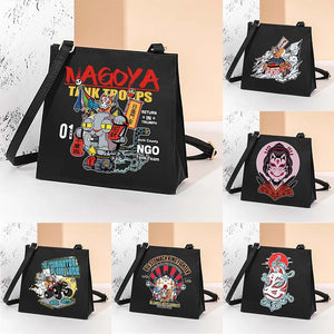 Mask Pattern Square Women's Shoulder Bag Casual Messenger Bag