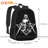 Masonic Skull Crossed Bones Master Mason Shriner Backpack