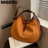 Matte Leather Shoulder Bag Winter Women Handbag Large Capacity Crossbody Bags