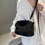 Matte PU Leather Flap Shoulder Messenger Bags For Women Large Capacity Crossbody