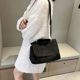 Matte PU Leather Flap Shoulder Messenger Bags For Women Large Capacity Crossbody