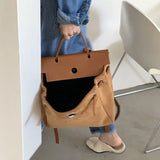 Matte PU Leather Women Backpacks Large Multifunctional Female Shoulder Bag