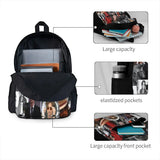 M.G. Gubler Collage Backpack, Zipper School Bag