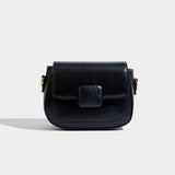 Maxdutti Solid Leather Messenger Bag Women Blogger Retro Saddle Bag