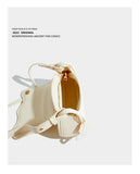 Maxdutti Casual Armpit Bag French Style Silk Bow Dot Leather Single Shoulder Bag
