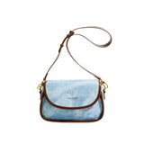 Maxdutti Casual Square Bag Women England Style Pu Leather Saddle Bag