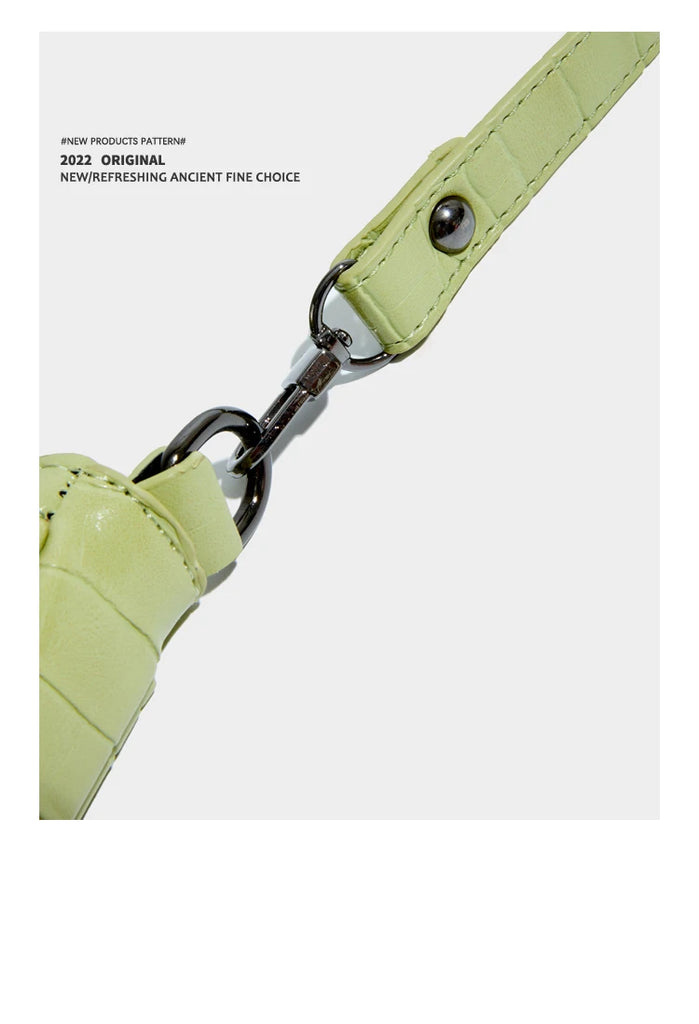 Maxdutti Crocodile Pattern Leather Casual Bag Women French Style